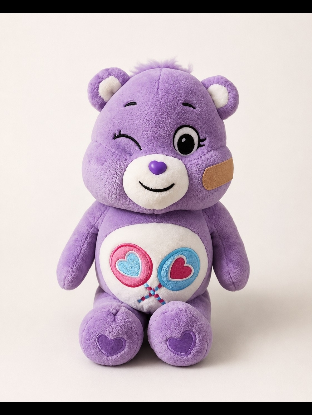 Care Bears Purple Winking Plush with Heart Lollipop Belly